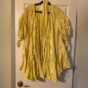 Innika Choo yellow sunflower mini dress